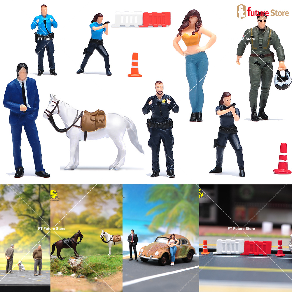 Model Kit In Era - Miniatur Lukis Skala 1/64 Polisi, Wanita
