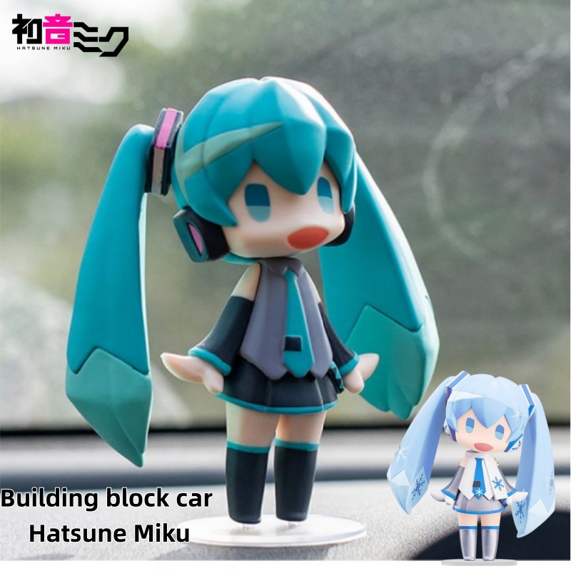 Model Kit Hatsune Miku - Set Figur Anime Miku & Blok