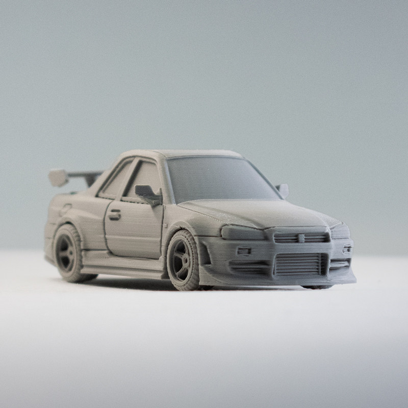 Kit perakitan model mobil Niss - Model Kit R34 ulasan dan harga
