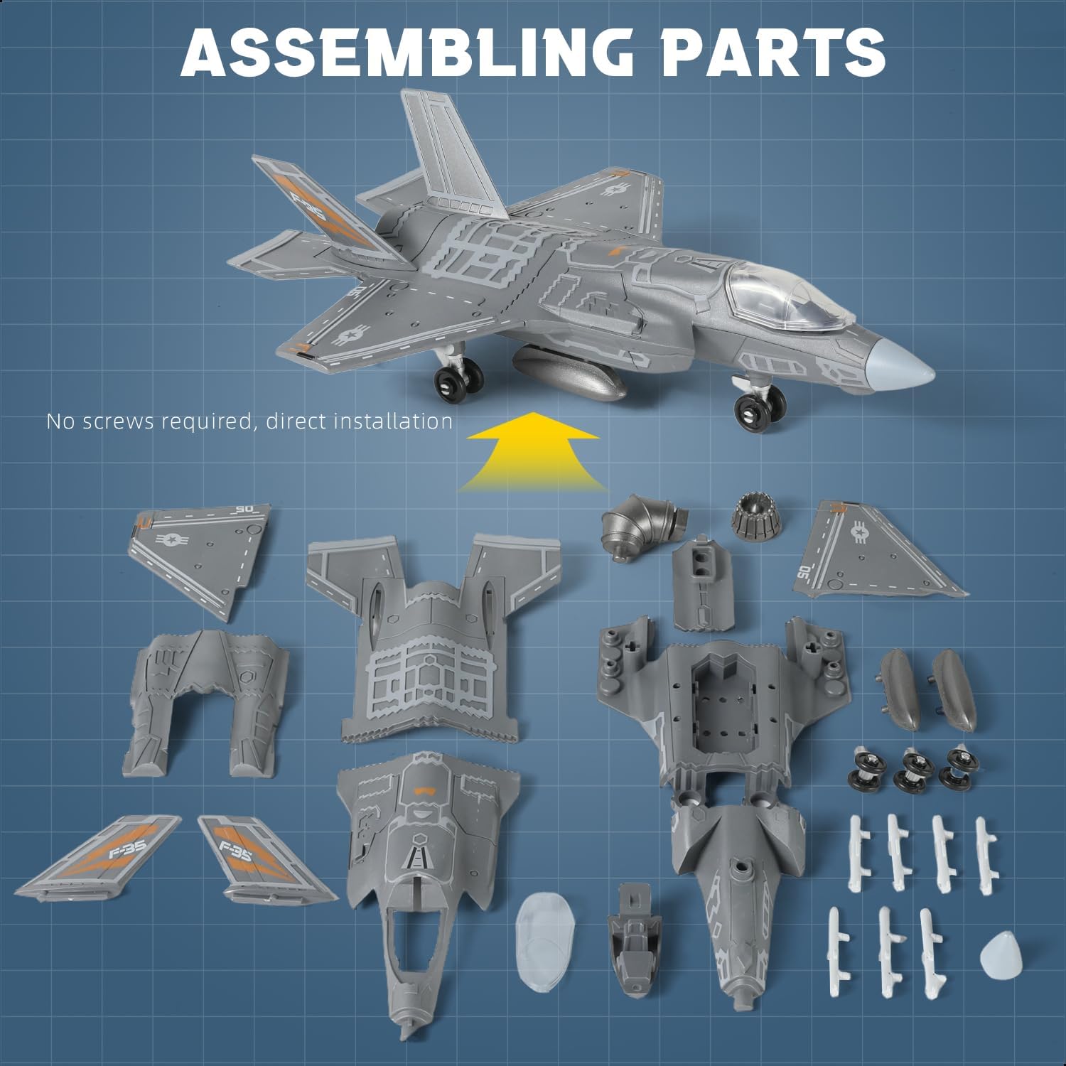 Kit Model Pesawat Tempur F-35  - Model Kit Manual ulasan dan harga