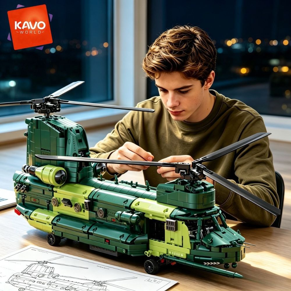 KAVOWORLD 1826pcs 32inch Helik - Model Kit In Era ulasan dan harga